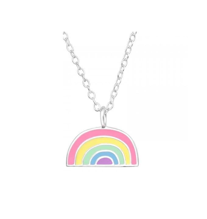 Zilveren Kinderketting 'Rainbow'