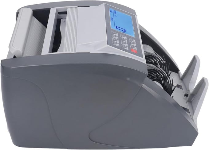 Geldtelmachine met LCD-display, UV-MG-IR-MT-DD valsgelddetectie, stapelcount en EU-plug 220V