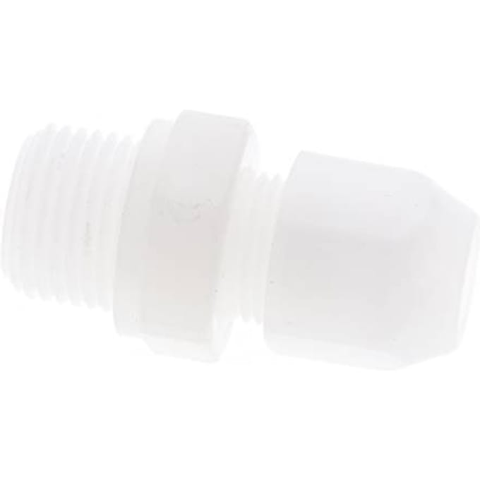 9x12mm & G1/2'' PVDF rechte slangkoppeling met buitendraad 10bar/145psi