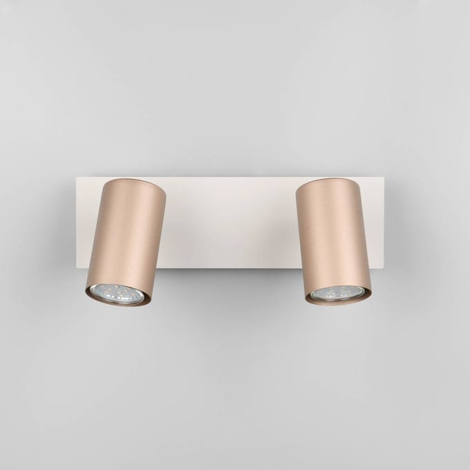 Trio Lighting Marley plafondspot bruin/lichtgrijs 30 x 9 cm 2-lamps metaal