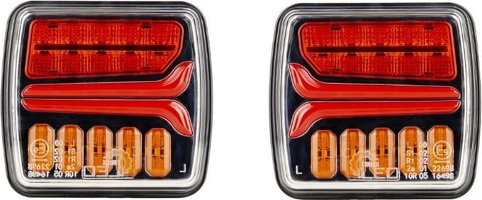 LED achterlichtcombinatie set - 12 / 24V - 4 in 1 - 34 LED - Links + rechts