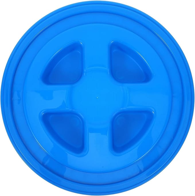 Lekvrij Emmerdeksel - Schroefdop - Opslag en Transport - Luchtdichte Afsluiting - 31 cm Diameter - Blauw