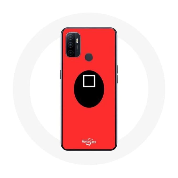 Coque - Squid Game - Oppo A53 - Masque soldat - Souple - Rouge rouge