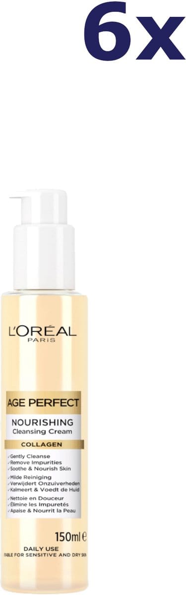 6x L'Oréal Paris Age Perfect Reinigingsmelk 150ML
