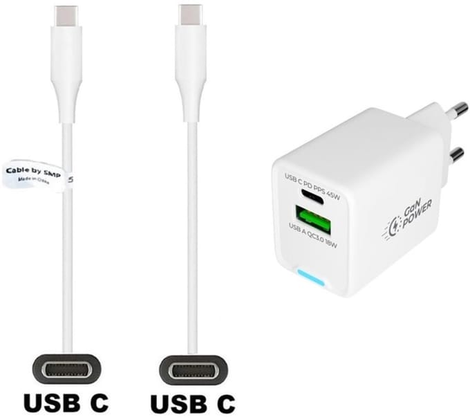 45W super snellader met 2 poorten. Oplader met sterke 2,0m USB C naar C kabel. PD lader adapter past op Google Pixel 5, Pixel 5a, Pixel 6, Pixel 6a, Pixel 6 Pro, Pixel 7, Pixel 7a, Pixel 7 Pro, Pixel 8, Pixel 8a
