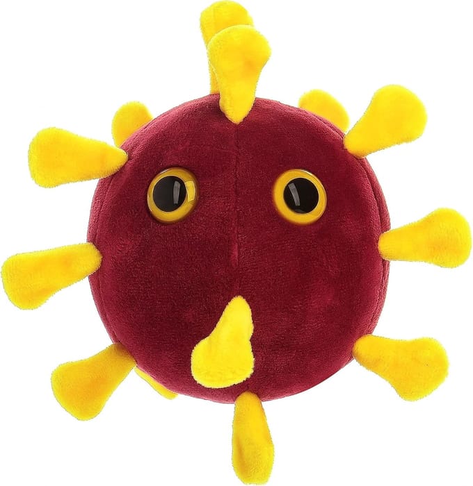 Coronavirus Knuffel - Microbe Speelgoed - Educatief Leren - Speelse Virusvorm - 15 cm - Multicolour
