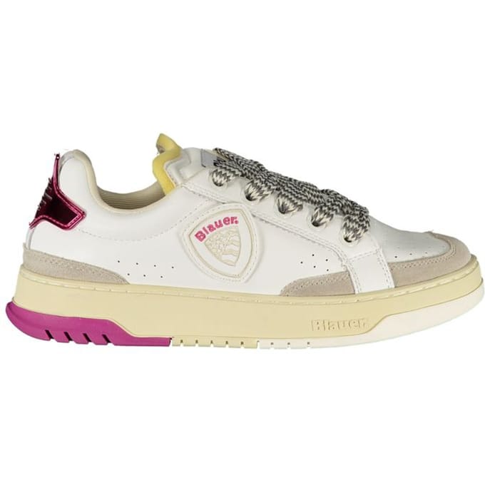 Blauer Witte Polyurethaan Dames Sneakers