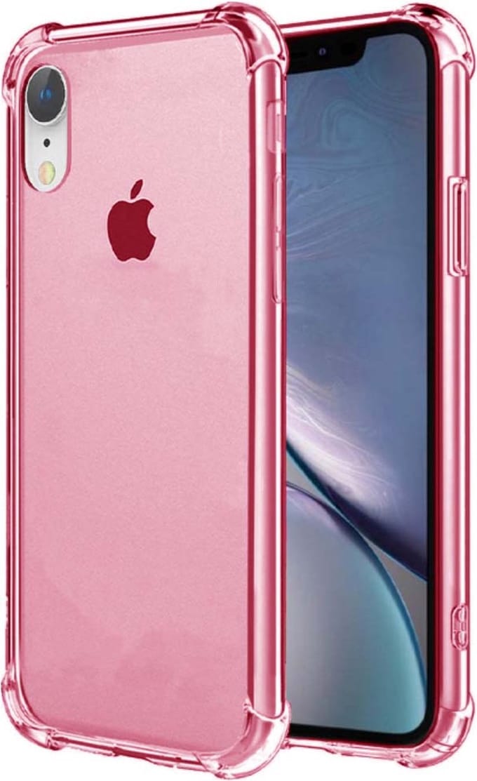 Smartphonica iPhone Xr transparant siliconen hoesje - Lichtroze geschikt voor Apple iPhone XR