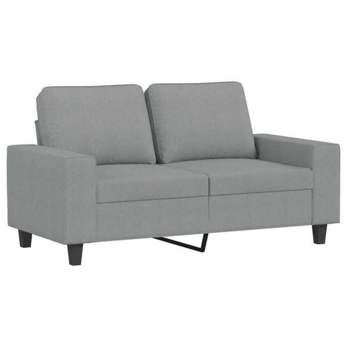 vidaXL - 2-delige - Loungeset - stof - lichtgrijs