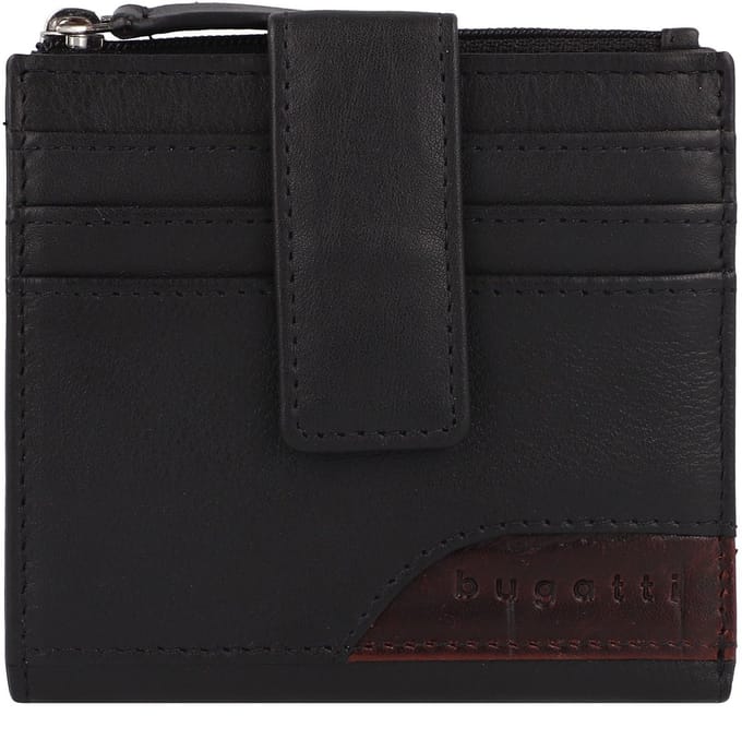 Bugatti Corso DeLuxe Portemonnee RFID-bescherming Leer 10 cm - Jongens - Horizontaal - schwarz