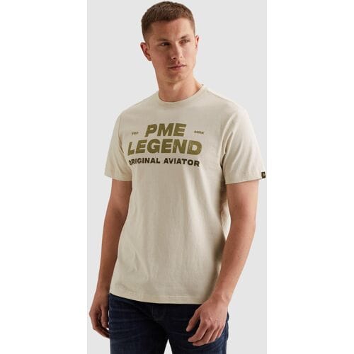 T-shirt met ronde hals en labelprint
