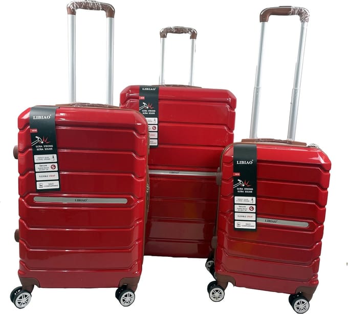 Libiao Kofferset 3 Delig - 85l & 50l & 30l - Rood