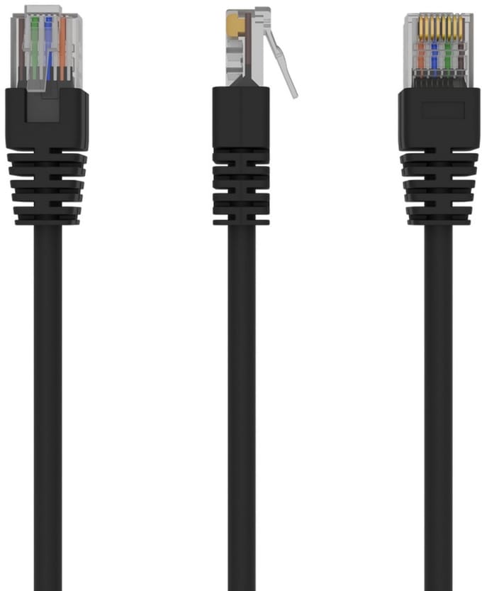 UTP Cat5E patchkabel, 0.5 m, zwart