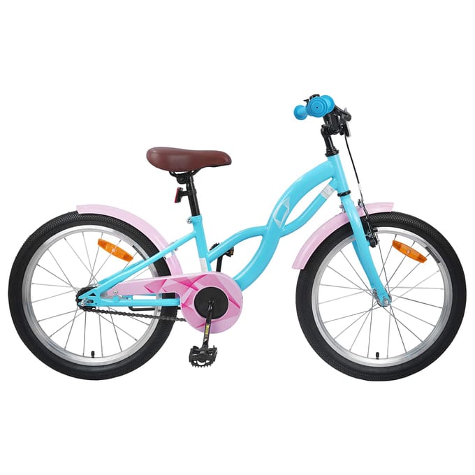 vidaXL - Kinderfiets - 18 - Inch - voor - 5-7 - jaar - oud - Lichtblauw