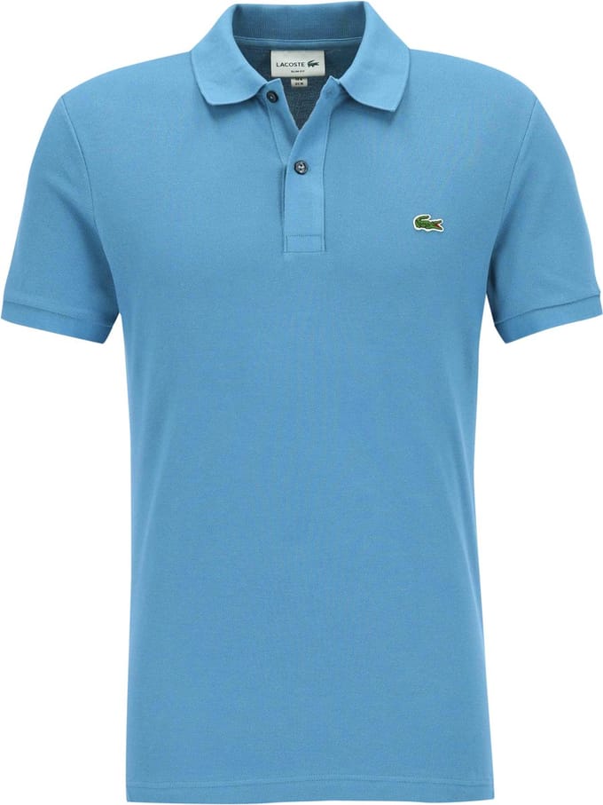 Lacoste Slim Fit polo - bodemloos middenblauw