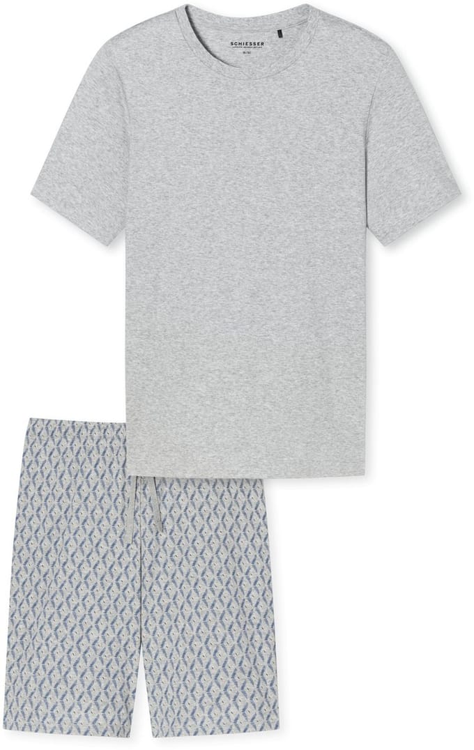 Schiesser – Fine Interlock – Pyjama – 181171 – Grey Melange - 48