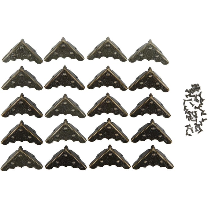 50 stuks Metalen Hoekbeschermer Retro Stijl Brede Toepassing Duurzaam Metaal Hoge Hardheid Hoekbeschermers black