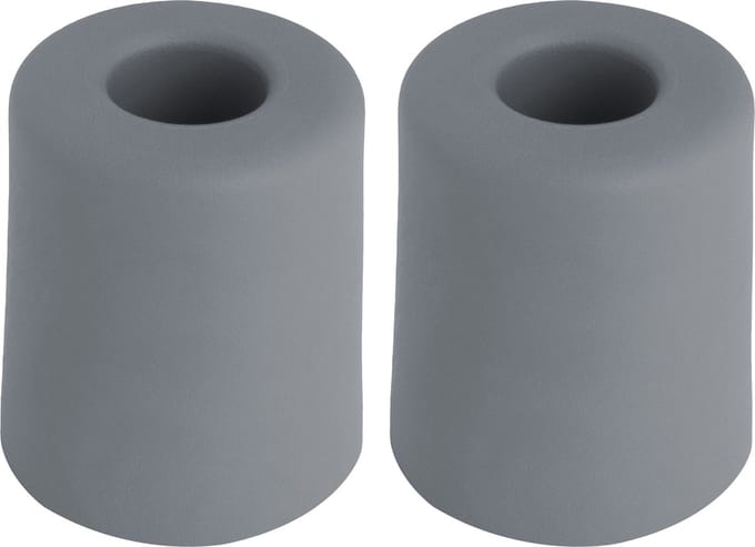 Deltafix Deurbuffer - 2x - deurstopper - grijs - rubber - 35 x 30 mm - schroefbevestiging