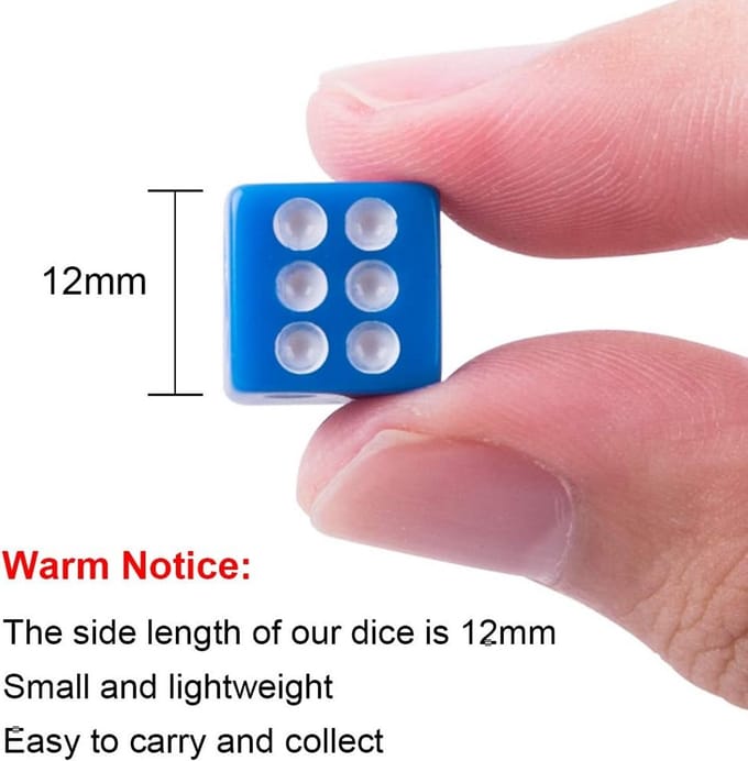 100 stuks speeldobbelstenen 12 mm in 10 kleuren voor bordspellen