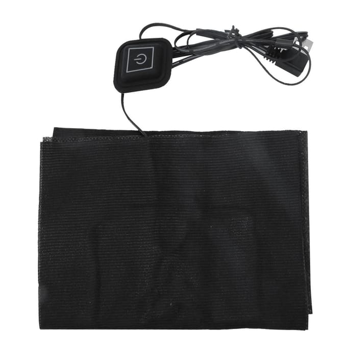 Coussin chauffant électrique en tissu USB 5V 2A, pour la taille, l'abdomen, coussin chauffant pour animaux de compagnie black