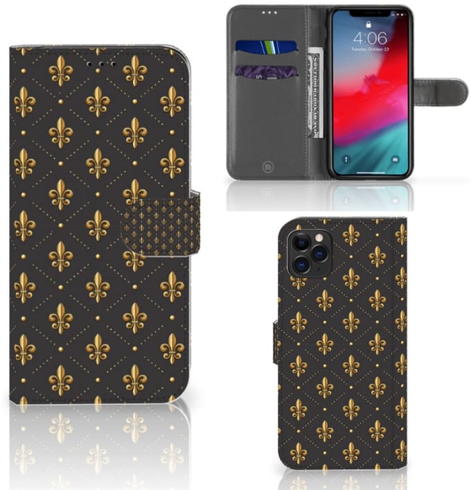 Book Case voor Apple iPhone 11 Pro Max Telefoon Hoesje Franse Lelie