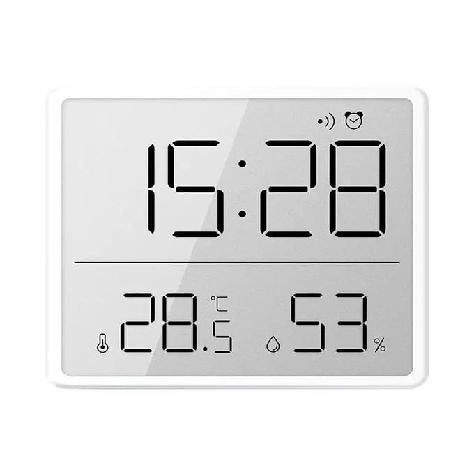 Multifunctionele Bureau Koelkast Wandmontage Groot Scherm Datum Temperatuur Vochtigheid Weergave Magnetische LCD Digitale Wekker wit