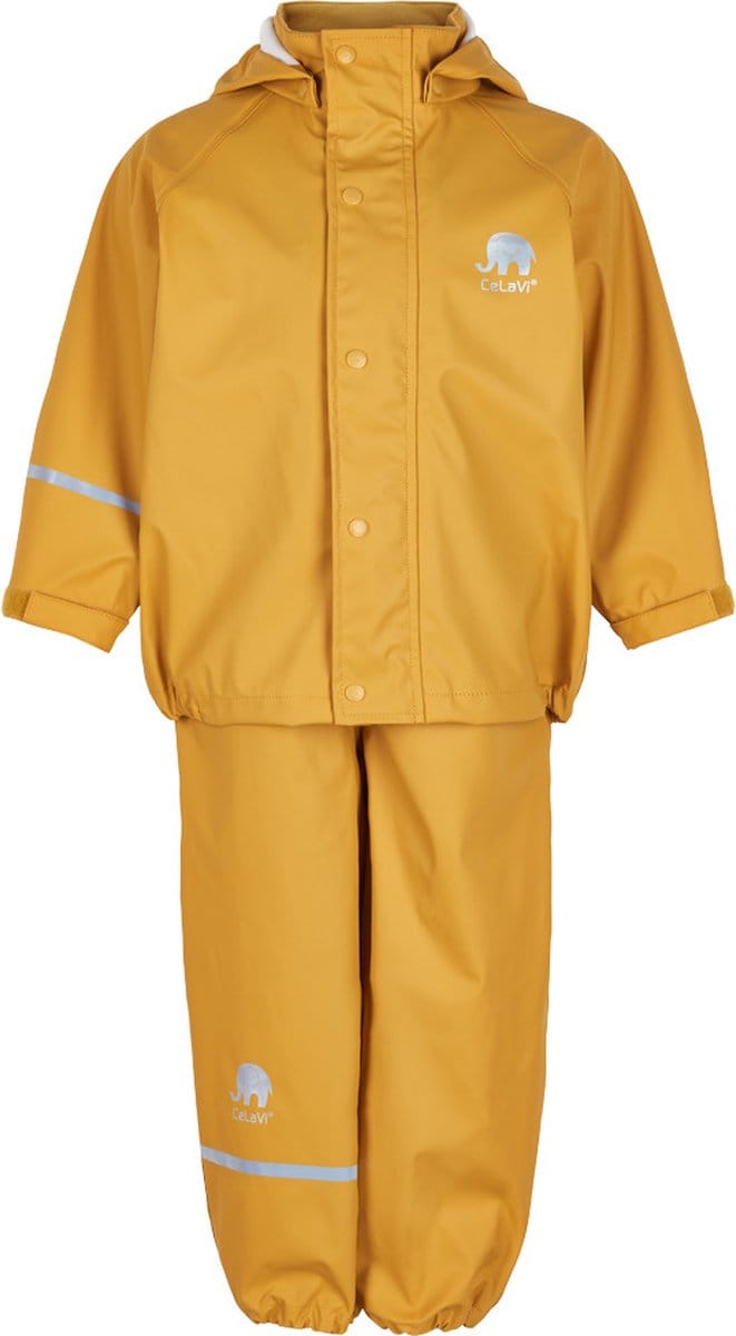CeLaVi - Basic regenpak voor kinderen - Mineraalgeel - maat 110cm
