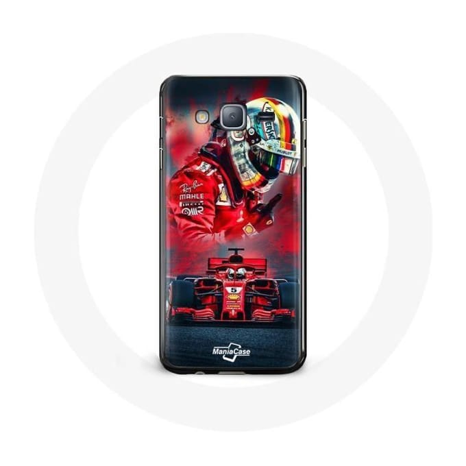 Case voor Samsung Galaxy J7 Formule 1 Sebastian Vettel F1 Driver Rood