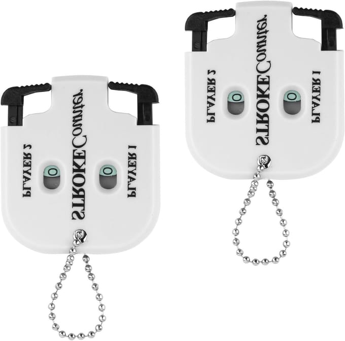 Allecto - Mini Golf Score Counter - Golf Stroke Counter - Draagbaar en Lichtgewicht - Wit - Golf Indicator Clicker - Perfect voor Competitie en Sp