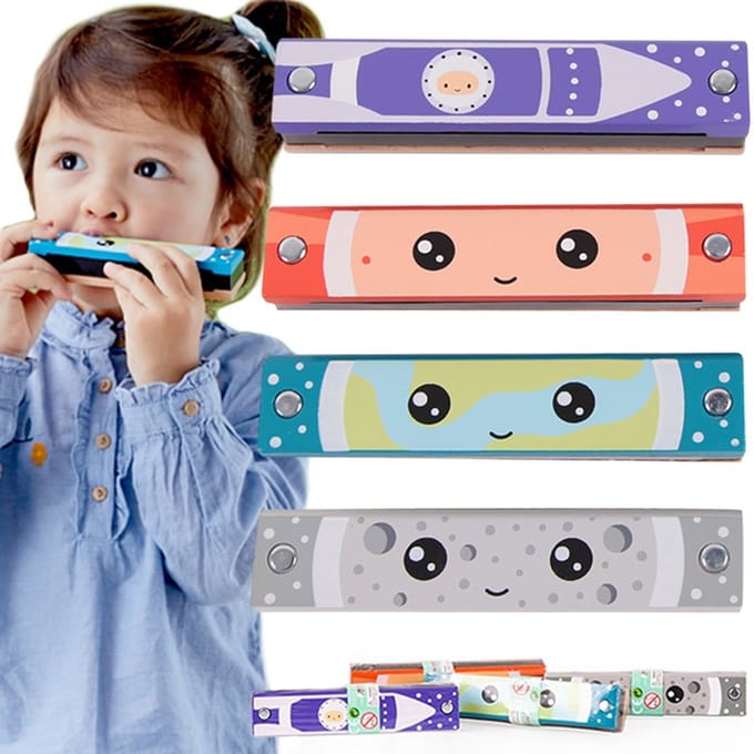 Classic World Houten Mondharmonica Voor Kinderen 1 Stuk. - UNI