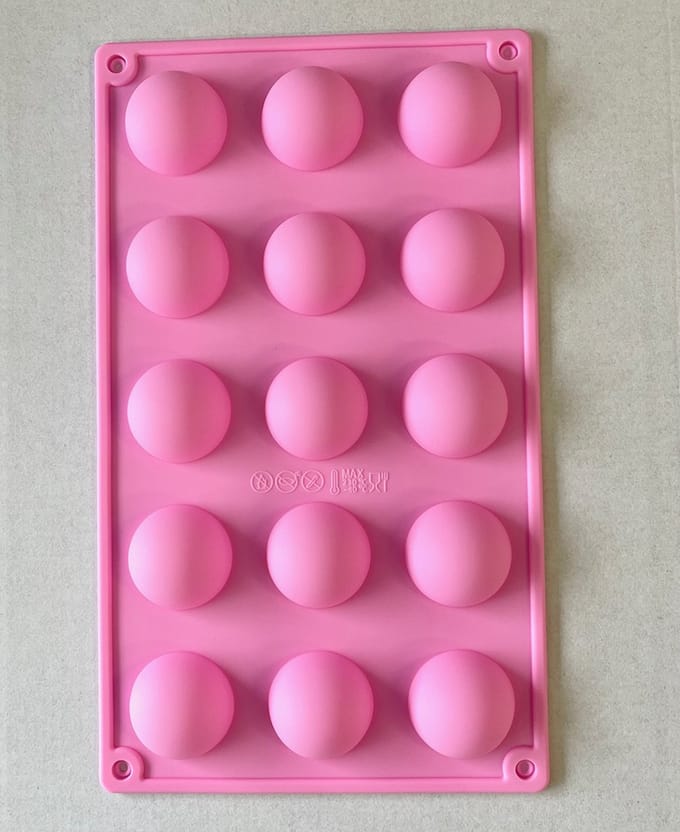Siliconen Bakvorm Halve Bollen - Halfrond Rond - 15 Bollen - Roze