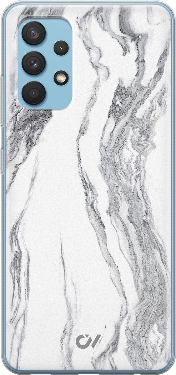 Hoesje geschikt voor Samsung Galaxy A32 4G - Marble Ivory - - Grijs - - Casevibes