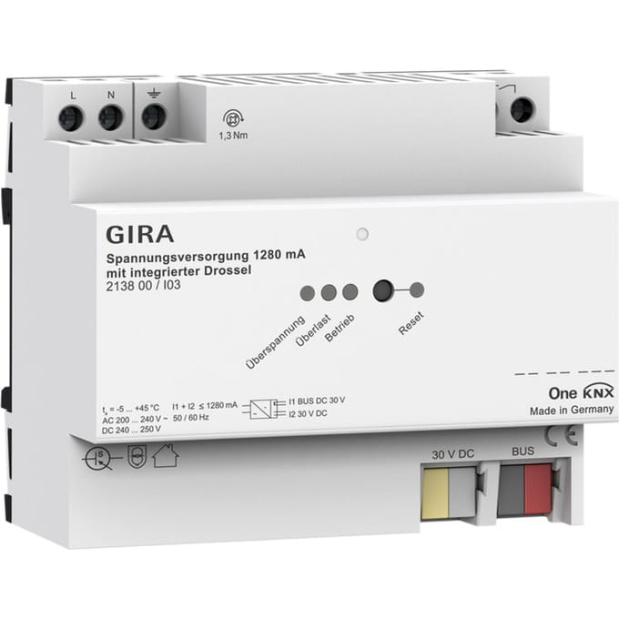 Gira Knx Voeding 1280Ma Met Geïntegreerde Spoel - 213800