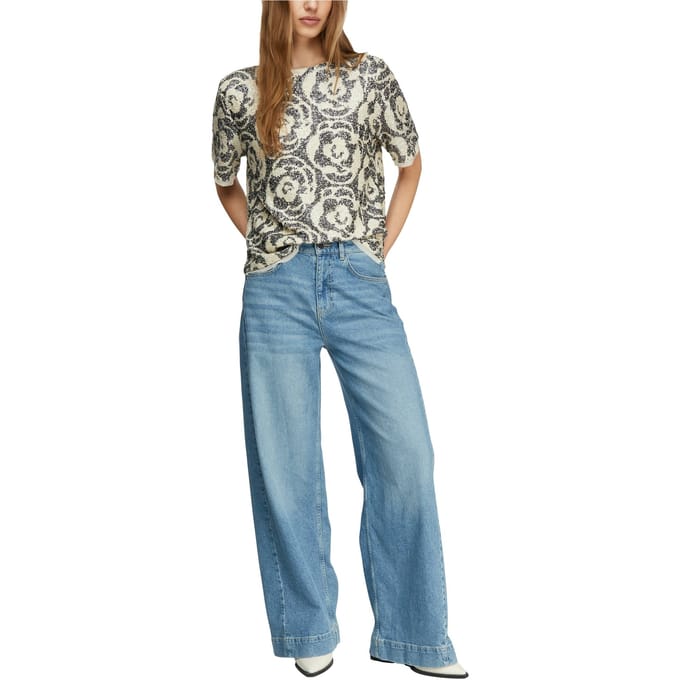 Comma  Blouses Marine Size: 46 | Blouses Outlet | Dames | Blauw