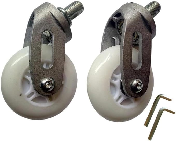 Waveboard Wielen - Casterboard Onderdelen - Outdoor Sport - Aluminium Legering Frame - 80 mm - Wit
