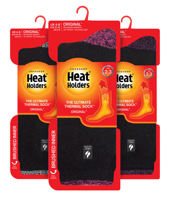 Heat Holders3 paar thermo wintersokken voor dames - Streep