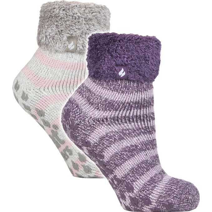 2-pack Dames Zachte Lounge Sokken met Antislip