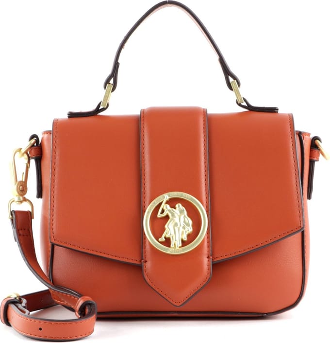 U.S. POLO ASSN. Handtas Schoudertas Vancouver Flap Handle Tan Bruine