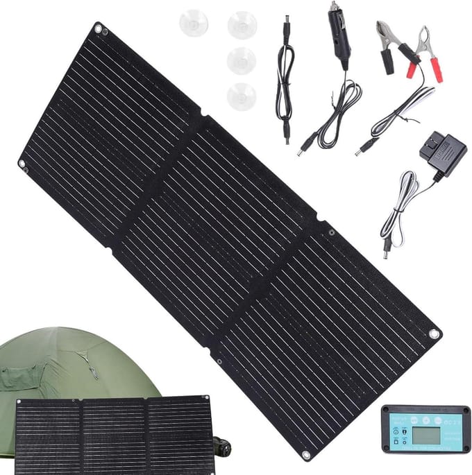 Druppellader - Zonnepaneel - Accu Onderhoud - Hoge Conversie - 200W - Zwart