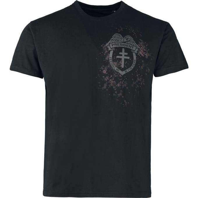 President T-shirt - Patch - S tot 3XL - voor Mannen - zwart