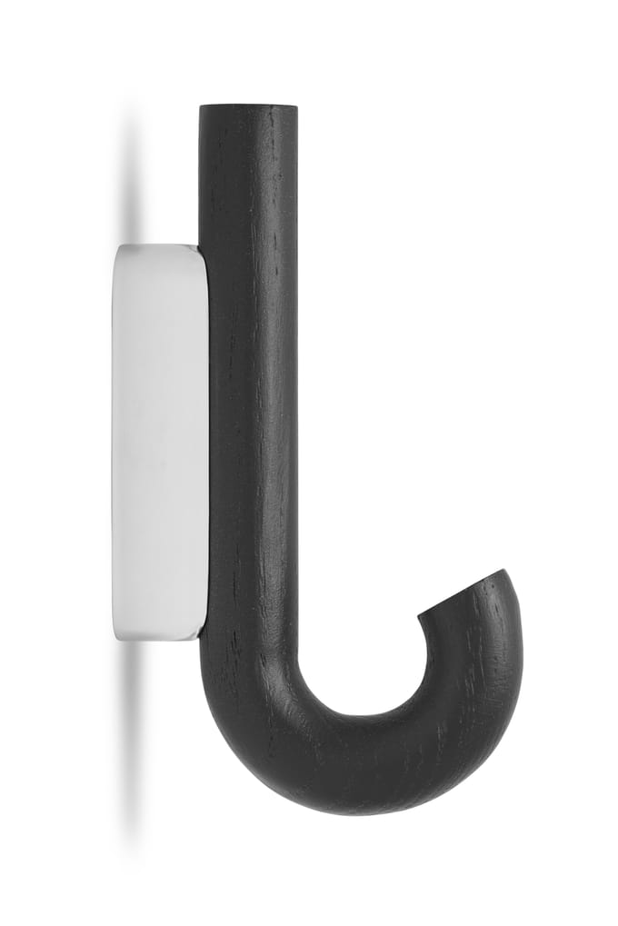 Gejst Hook Mini wandhaak - chroom - eiken zwart