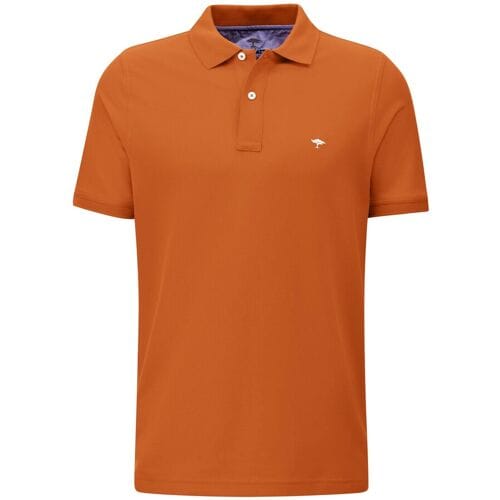 Fynch-Hatton Polo Uni Cotton Burnt Orange / male