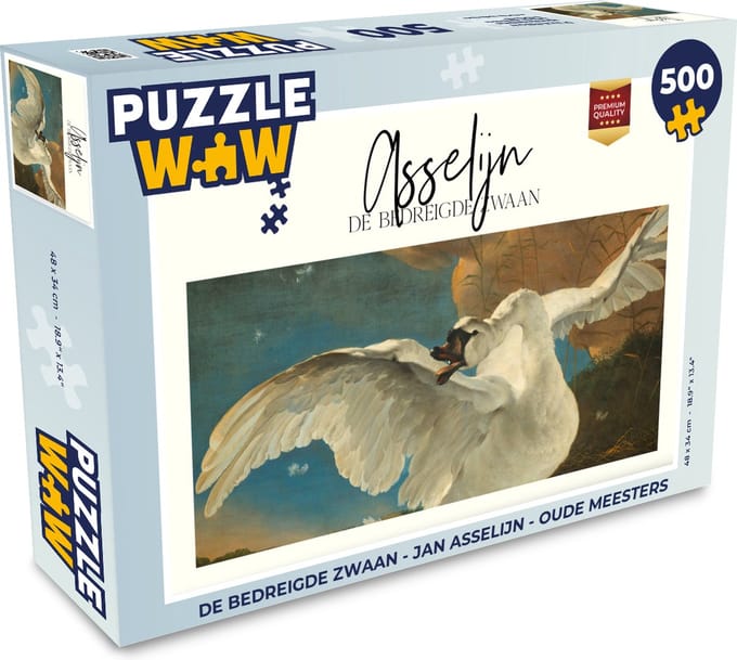 Puzzel De bedreigde zwaan - Jan Asselijn - Oude meesters - Legpuzzel - Puzzel 500 stukjes