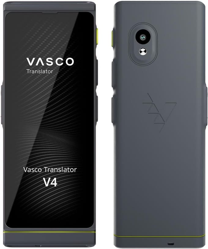 Vasco Translator V4 - Spraak, Tekst en Foto Vertaler - Pocket Vertaaltoestel (Stone Grey)