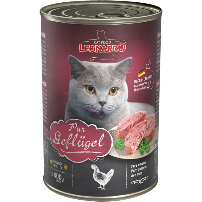Voordeelpakket Leonardo All Meat 24 x 400 g Kattenvoer - Gevogelte Puur