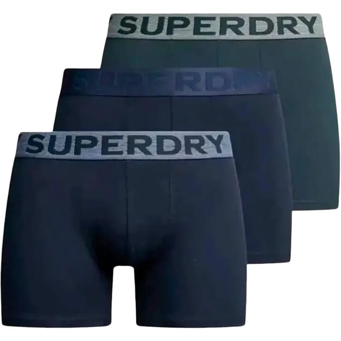 Superdry Boxershort Drieverpakking Blauw Grootte: M