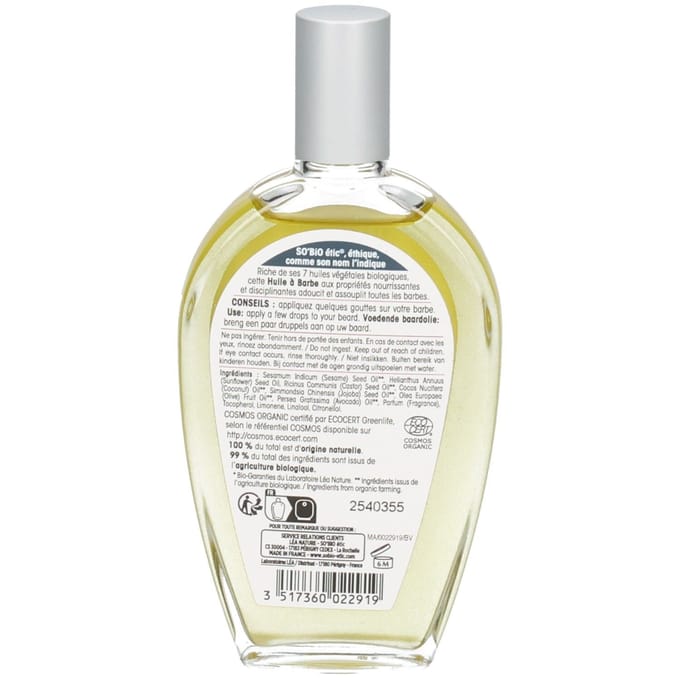 Léa Nature SO BIO étic Mannen Biologische Voedende Baardolie 50 ml