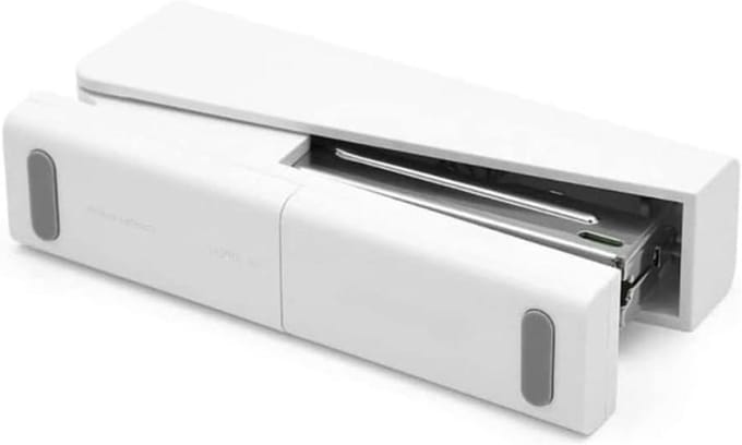 Nietmachine Bureaublad - Kantoor Nietmachine - Papier Binden - Verende Nietjes Opbergruimte - 2-20 vellen - Wit