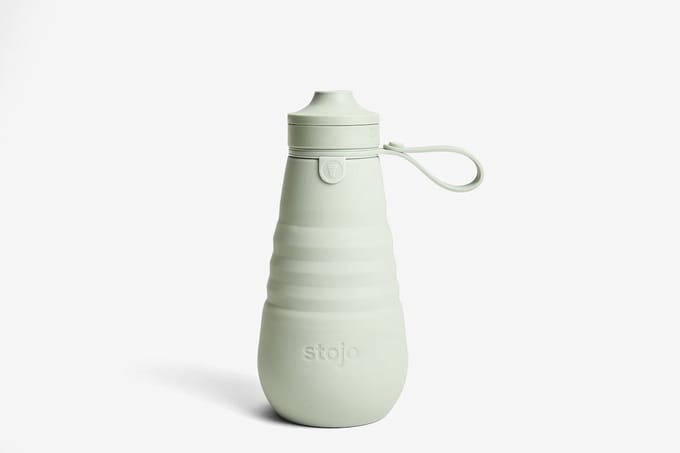 Stojo - Sport Drinkfles 590 ml Sage - Siliconen - Groen -