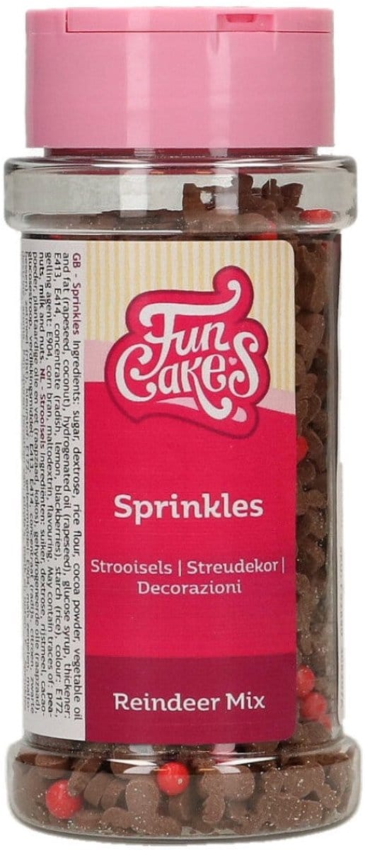 FunCakes Suikerdecoraties - Rendier Mix - 55g - Eetbare Taartdecoratie